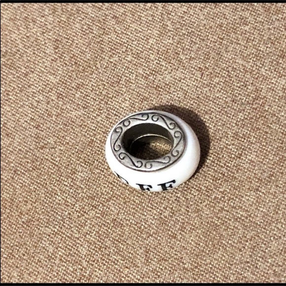 Brighton Best Friends Forever (BFF) bead in white and black Retired - Picture 2 of 5